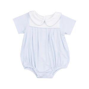 Stripe Classic Blue Classic Box Pleat Bubble