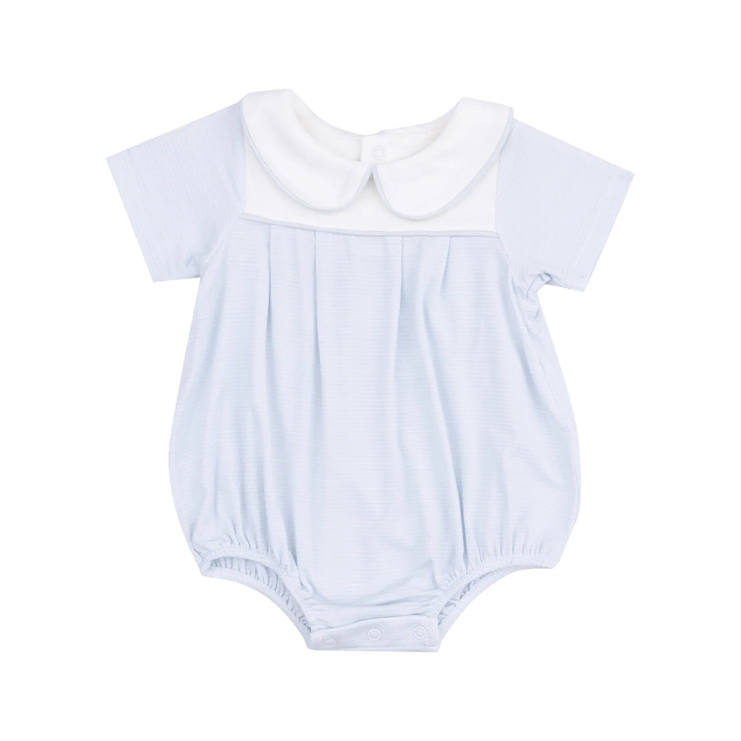 Stripe Classic Blue Classic Box Pleat Bubble