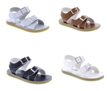 Load image into Gallery viewer, Footmates Sandal (Tide) White, Navy, Tan
