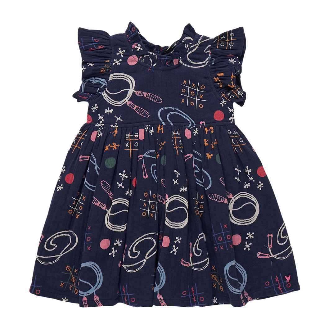 Girls Jennifer Dress - Tic Tac Toe