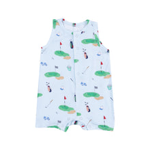 Load image into Gallery viewer, Golf Things Blue Sleeveless Shortie Romper
