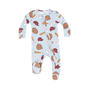 Baseball 2 Way Zipper Footie