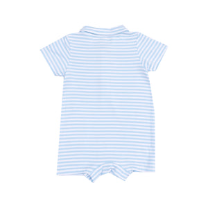 Golf Blue Stripe Applique Polo Shortie with Applique