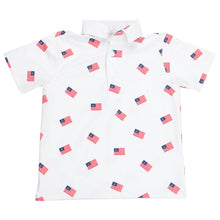 Load image into Gallery viewer, Albatross Youth Polo - White USA Flag
