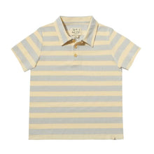 Load image into Gallery viewer, Polreath Grey/Cream Thick Stripe Polo
