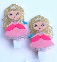 Load image into Gallery viewer, Lilies and Roses Princess Clips
