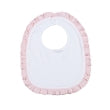 White with Pink Ruffle Pima Bib